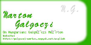 marton galgoczi business card